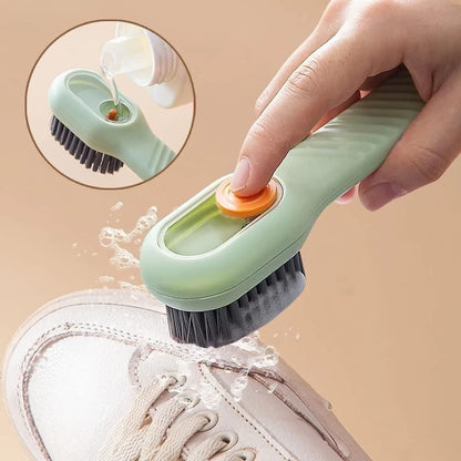 Multifunctional Scrubbing Brush With Handle | Scrubbing Reusable Washing Shoe Brush For Shoes Clothes Cleaning | Pack Of 2