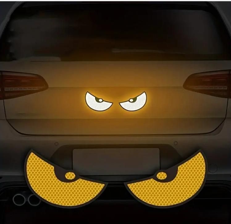 2 Pieces Monster Eyes Car Reflective Stickers – Add a Fierce Look to Your Ride! 🚗🔥