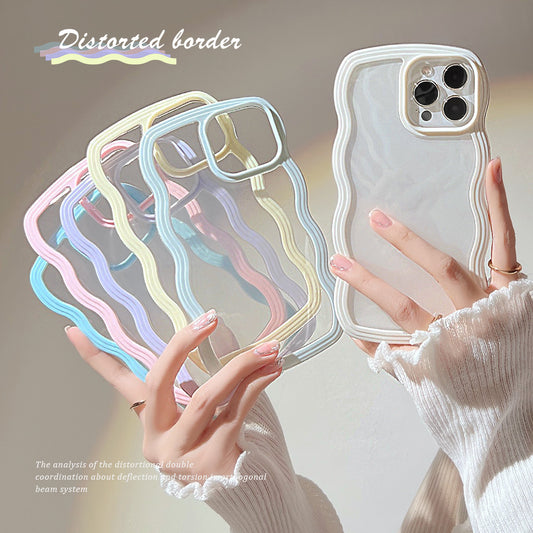 Wave Border Mobile Phone Case – Simple, Stylish & Protective! 📱✨